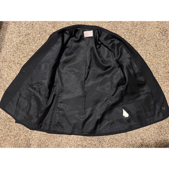 VTG Pendleton Jacket Womens 12P Black Wool Two Button Suit Blazer Sport Coat USA - Picture 3 of 5